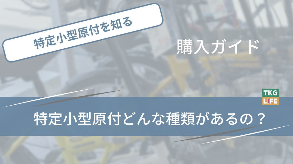 特定小型原付どんな種類があるの？